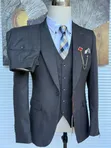 Premium Charcoal Grey 3-Piece Suit - 4