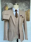 Premium Beige 3-Piece Luxury Suit - 2