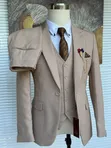 Premium Beige 3-Piece Luxury Suit - 4