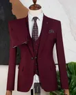 Premium Burgundy 3-Piece Suit - 2