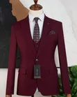 Premium Burgundy 3-Piece Suit - 3