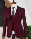Premium Burgundy 3-Piece Suit - 4