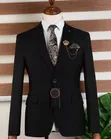 Luxury Black Bagozza Executive Business Suit (3 Pieces) - 2