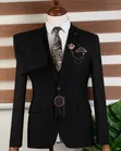 Luxury Black Bagozza Executive Business Suit (3 Pieces) - 3