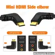 Mini HDMI to HDMI Female Extension Cable 15cm 90 Degree - 1
