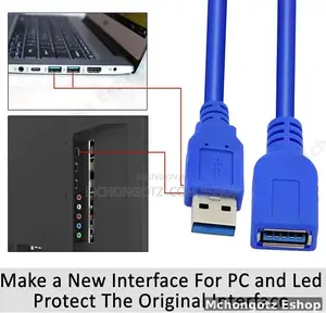 USB 3.0 Extension Cable 3m Male to Female Blue