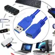 USB 3.0 Extension Cable 3m Male to Female Blue - 3