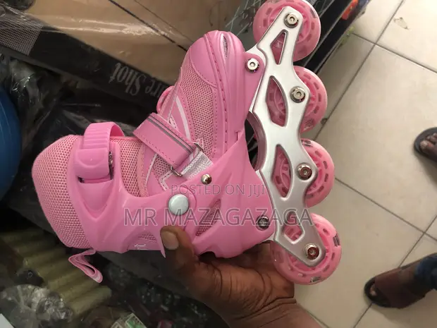 Kids Pink Roller Skates - 1