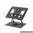 Aluminum Laptop Stand YL-906 with 360 Rotation & Cooling Fan - 1