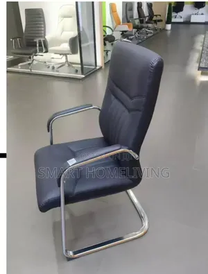 Kiti cha Mgeni cha Mtendaji wa Cantilever - Rangi Nyeusi ya PU Leather