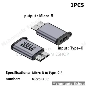 Micro USB B to USB-C Female Adapter