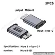 Adapteri ya Micro USB B kwenda USB-C Kike - 2