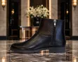 Travolta Men's Leather Loafers - Black - 2