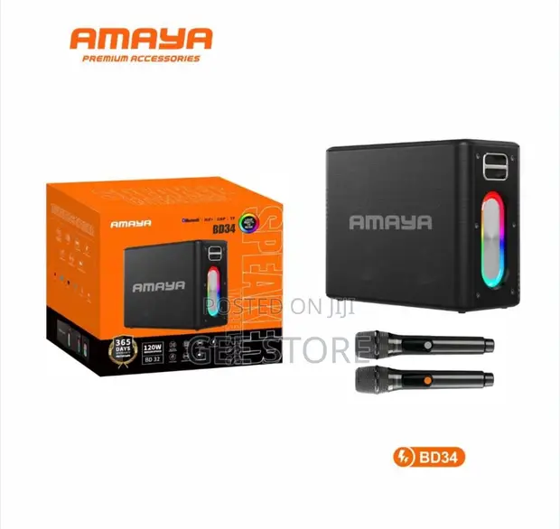 Amaya BD34 Wireless Bluetooth Speaker with 2 Microphones - 1