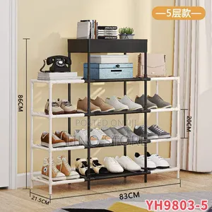 Modern Multi-Tier Shoe Rack with Top Organizer