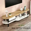 Modern Wooden TV Stand - Oval Marble Finish - 1