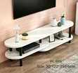 Modern Wooden TV Stand - Oval Marble Finish - 2