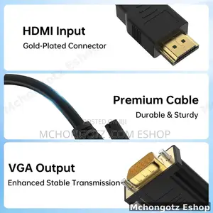 HDMI to VGA Cable 1.5m (1080p Video Converter)
