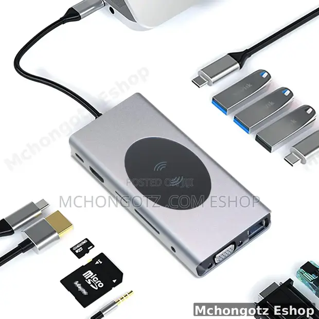13-in-1 USB-C Hub Multiport Adapter | HDMI | VGA | Ethernet - 1
