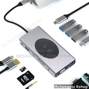 13-in-1 USB-C Hub Multiport Adapter | HDMI | VGA | Ethernet