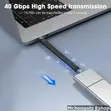 USB4 Type-C to Type-C Cable 0.14m | 240W PD | 40Gbps - 4