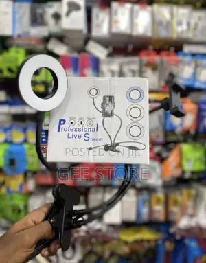 Professional Live Stream Desk Light & Phone Holder