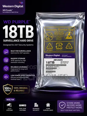 WD Purple 18TB Security Storage HDD