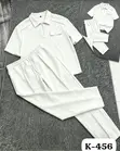 Cinvoph Two-Piece Set: Short Sleeve Zip Placket Shirt - 1