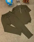 Cinvoph Two-Piece Set: Short Sleeve Zip Placket Shirt - 5
