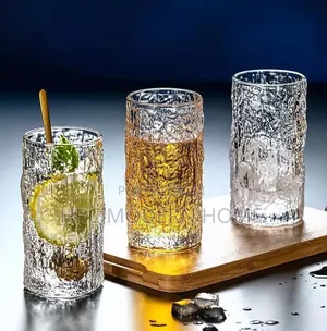 Textured Glass Cups - Set of 12