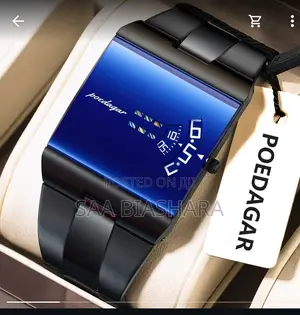 Poedagar Luxurious Classic Watch - Black/Blue