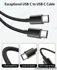 USB-C to USB-C Cable 2m 240W Black Braided Fast Charging - 1