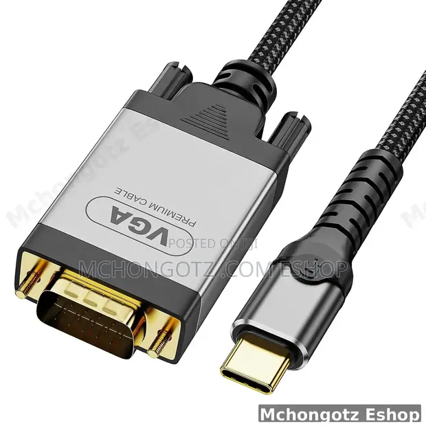 Doonjiey USB-C to VGA Cable 2m | 1080p Type-C to VGA - 1