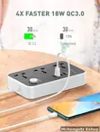 LDNIO Power Extension Socket with 3 USB Ports - 2