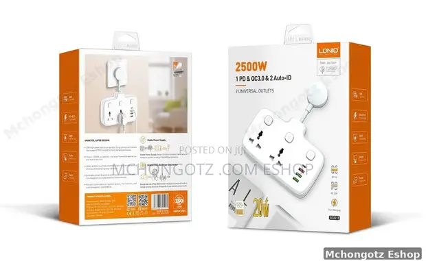 LDNIO SC2413 Power Extension Socket (2 AC, USB + 20W Type-C PD) - 1