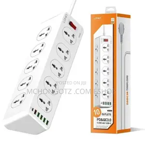 LDNIO SC10610 Power Extension Socket 10 Outlets, 5 USB