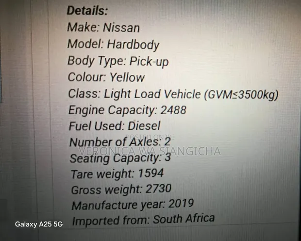 Nissan Hardbody 2019 Yellow Pickup - 1