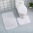 Three-Piece Shaggy Bathroom Rug and Cover Set - 3