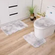 Three-Piece Shaggy Bathroom Rug and Cover Set - 5