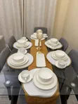 Seti ya Vyombo vya Chakula 32pcs Nyeupe Sawa - 1