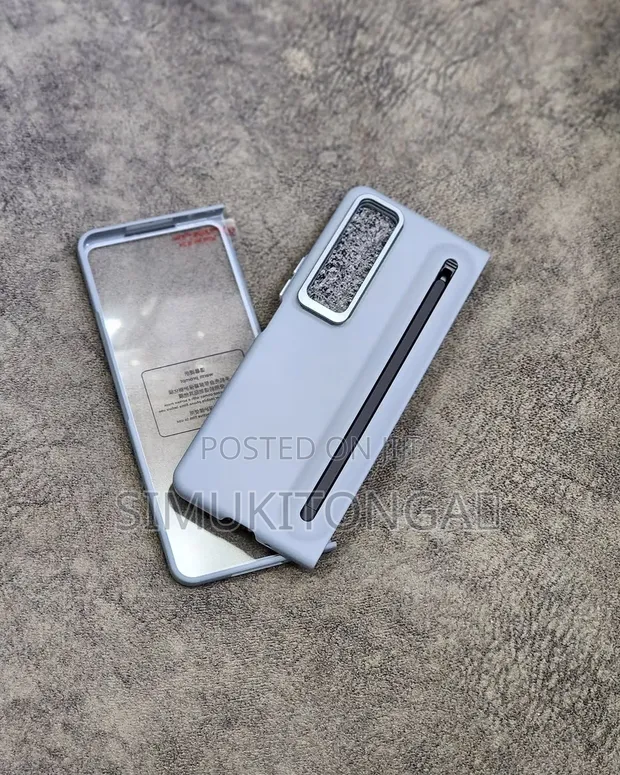 Kifaa cha Simu cha Samsung Fold cha Ngozi chenye Stand - 1