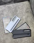 Kifaa cha Simu cha Samsung Fold cha Ngozi chenye Stand - 2