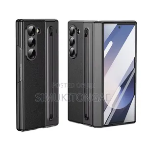 Samsung Galaxy Fold Series Leather Fold Case with Glass