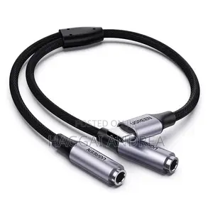 Ugreen AV144 USB-C Kwenda 2x 3.5mm Kebo ya Sauti 25cm