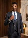 Marshalino Navy Office Wear Suit - 3