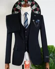 Premium Navy Blue Romaster 3-Piece Suit - 4