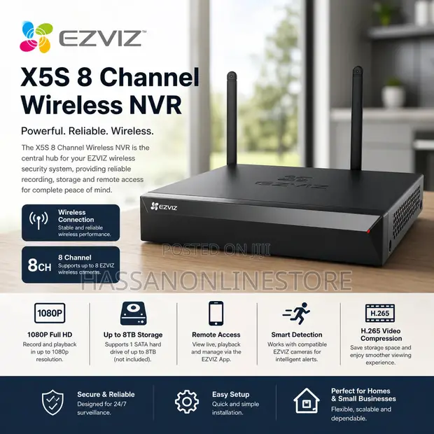 Ezviz Smart Home 8ch NVR 4 Camera 2K+ Kit - 1