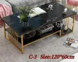 Glass Coffee Table with Metal Frame - 2