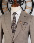 Premium Carlos Cardini Full Grey 3-Piece Men's Suit - 1
