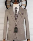 Premium Carlos Cardini Full Grey 3-Piece Men's Suit - 3